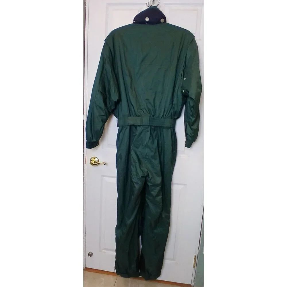 Kaelin Green Entrant GII FullBody Ski Suit Mens Medium Insulated  VTG 80s NOS